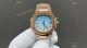 GR factory Copy Patek Philippe Nautilus Women Watches Bergen Sunrise Dial Rose Gold 32mm (6)_th.jpg